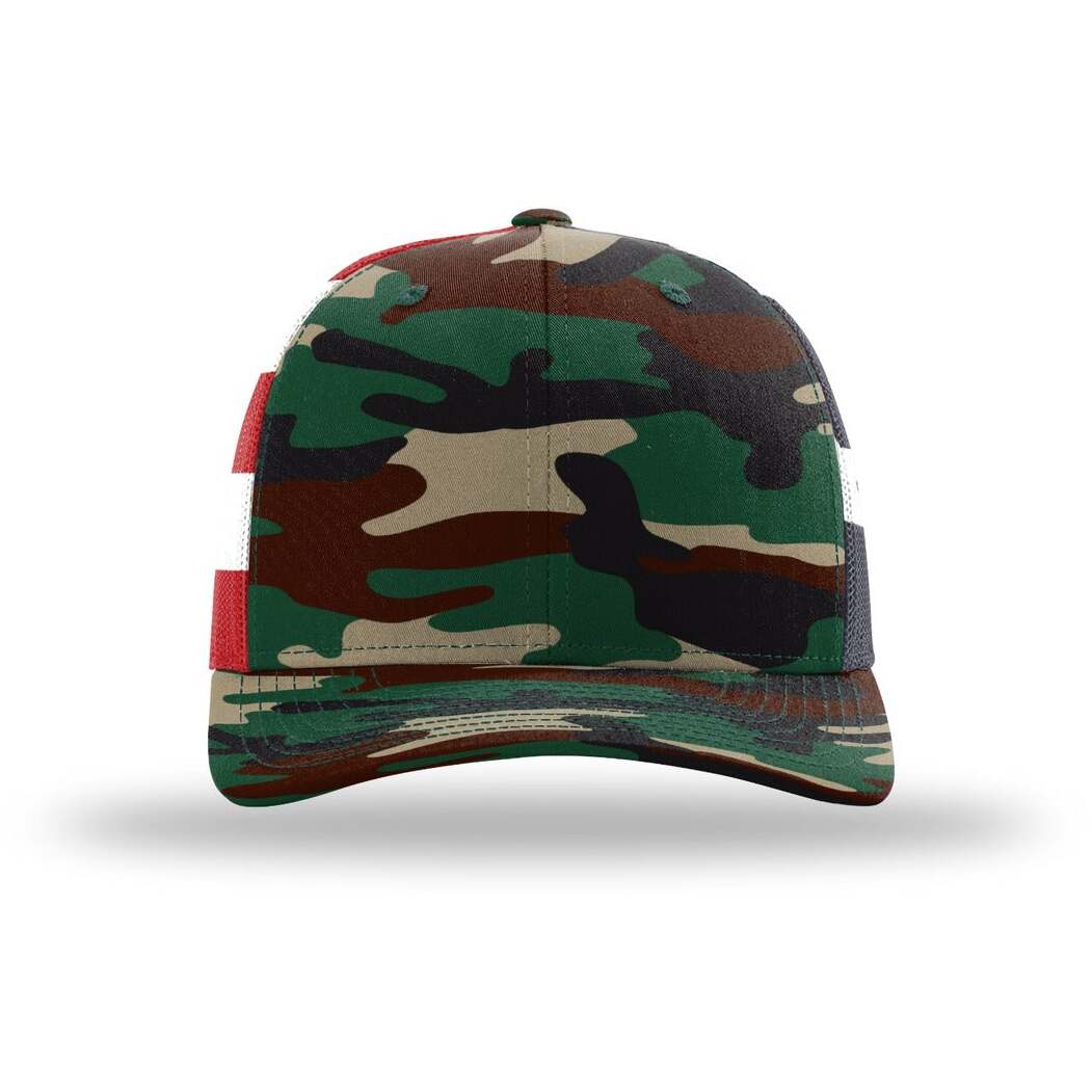 Green Camo/ Stars Stripes